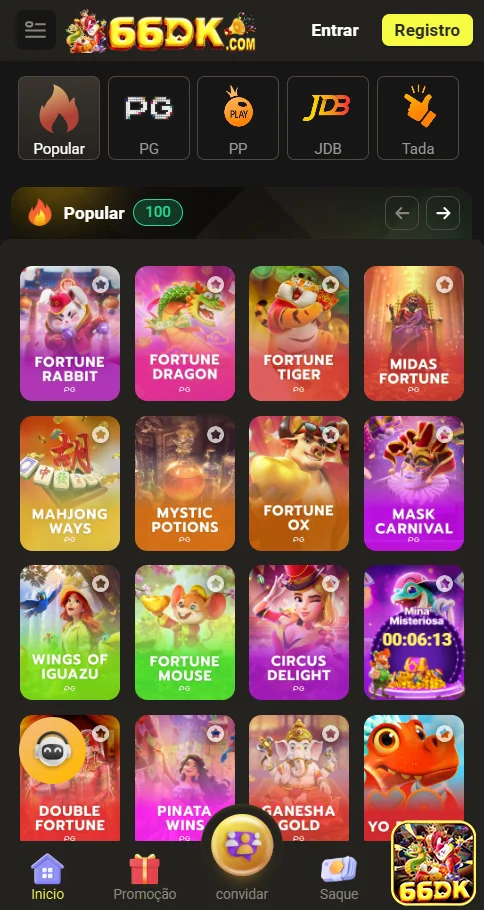 66dk: Cadastre-se Entre nas Mesas da 66dk e Sinta a Emoção