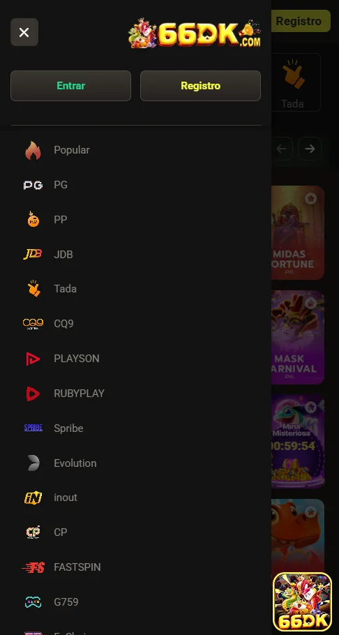 Usuário acessando mesas ao vivo com facilidade